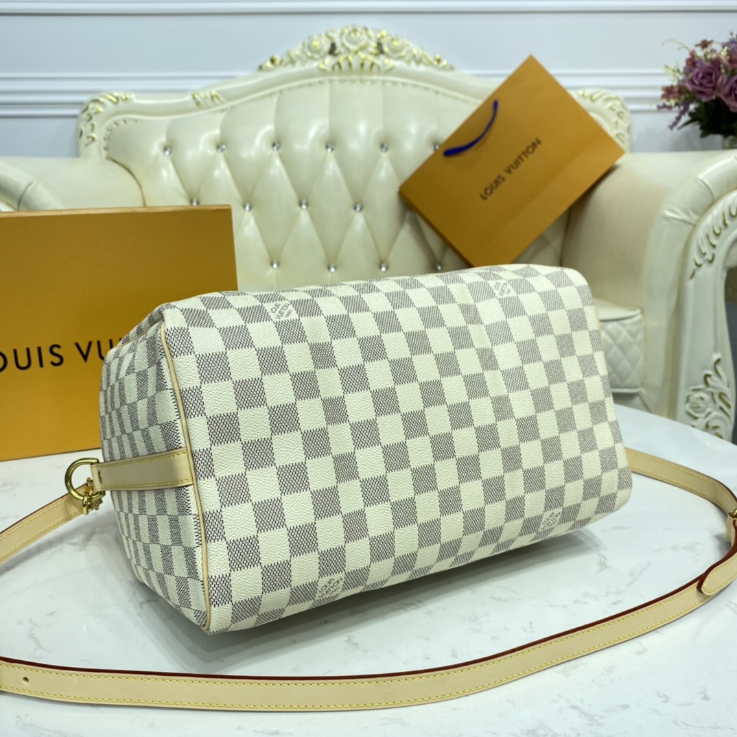 Louis Vuitton SPEEDY BANDOULIERE 30 Damier Azur Handbag N41373